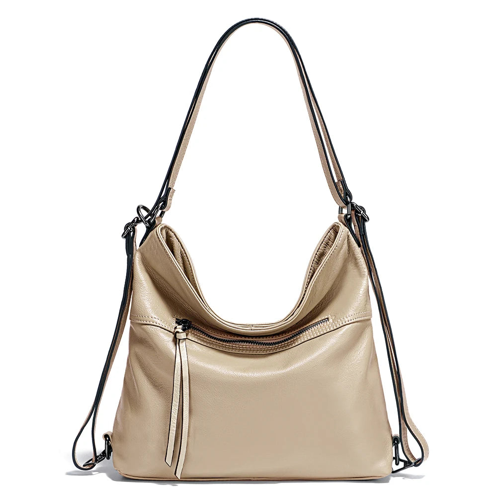 Fashion Women Shoulder Bag 100% Genuine Leather Large Capacity Designer Handbag Hobo