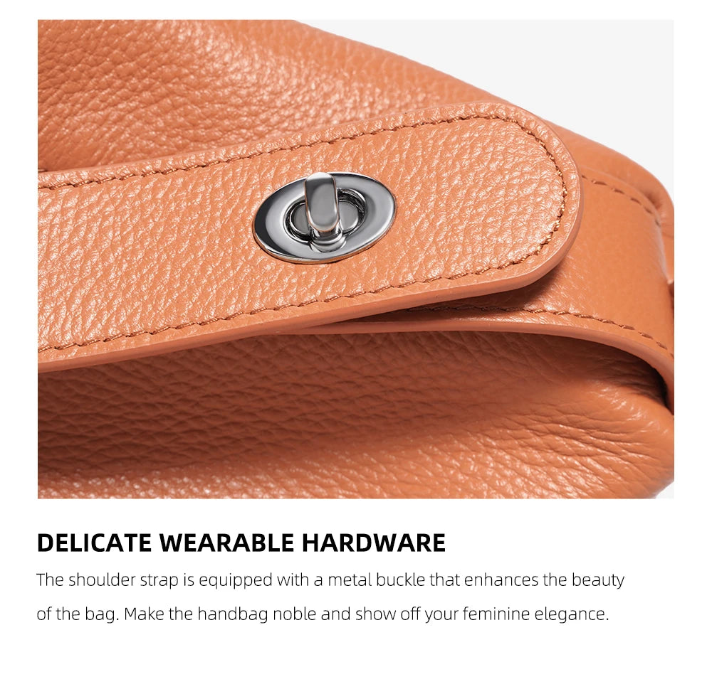 Genuine Leather Tophandle Bag Fashion Hobo Bag Women Shoulder Handbag Crossbody Designer Elegant