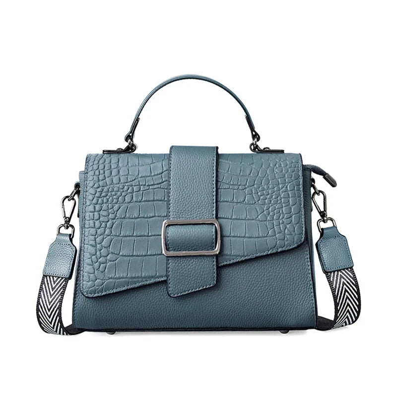 New Genuine Leather Tote Bag For Women Spring Classic Vintage Shoulder Handbag