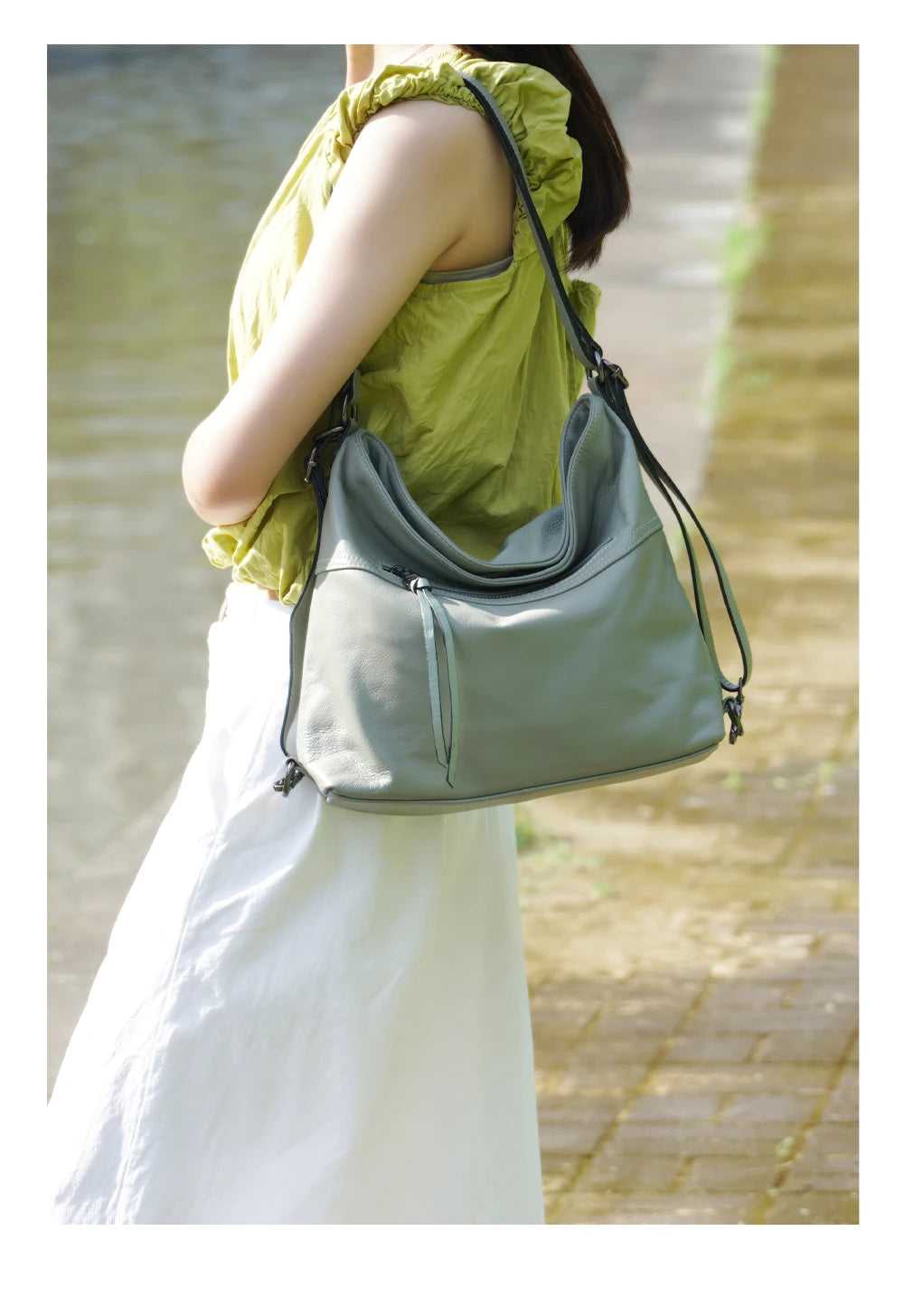 Fashion Women Shoulder Bag 100% Genuine Leather Large Capacity Designer Handbag Hobo