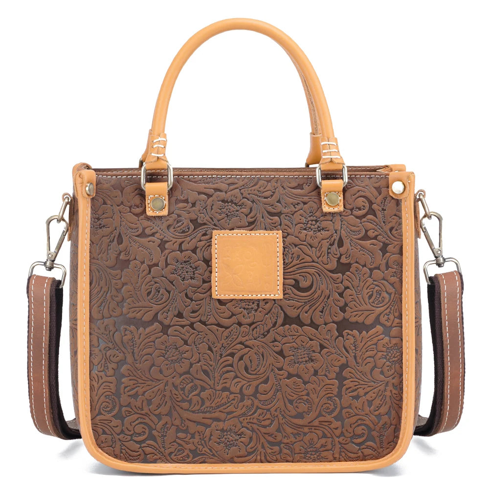 Women Shoulder Bag Genuine Leather High Quality Designer Embossing Bag Crossbody