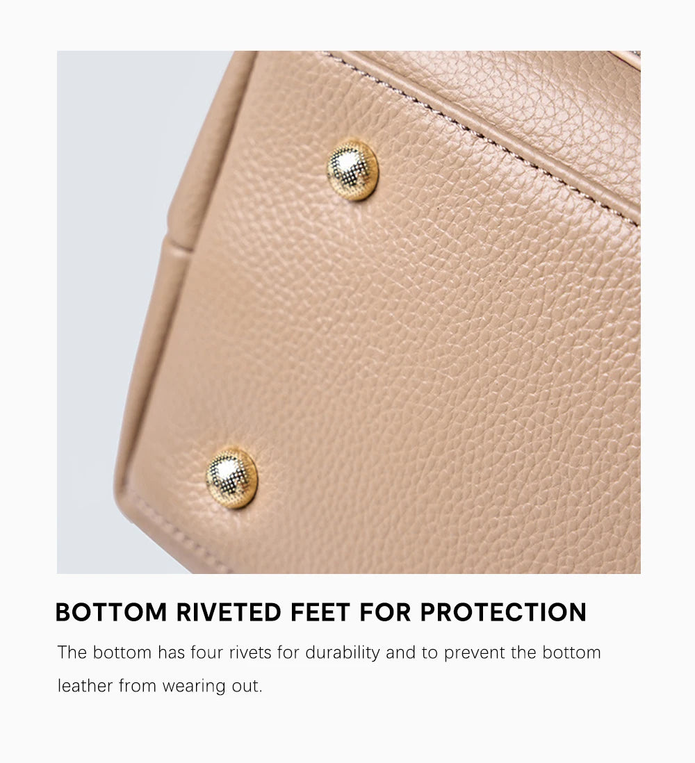 Genuine Leather Women's Tote Handbag Large Shoulder Bag