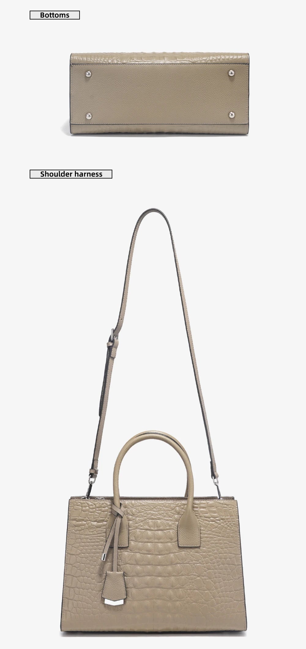Large Tote Handbag for Women Genuine Leather Cowhide Shoulder Bag with Top Handle Trendy Fashion
