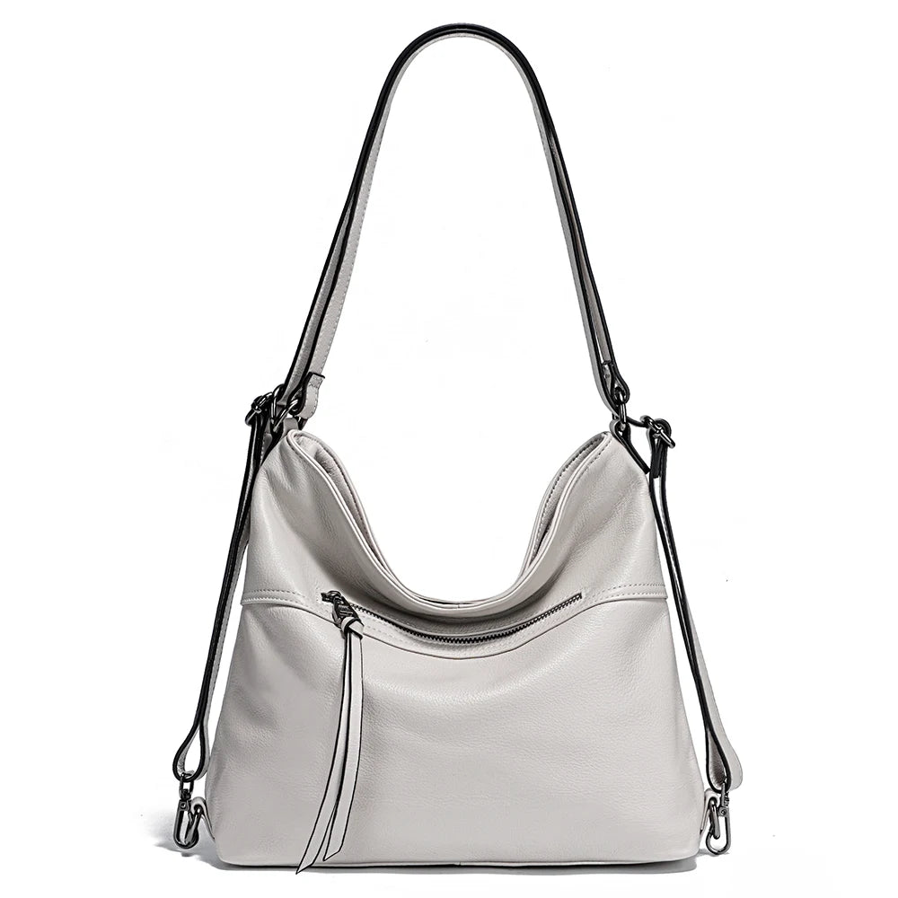 Fashion Women Shoulder Bag 100% Genuine Leather Large Capacity Designer Handbag Hobo