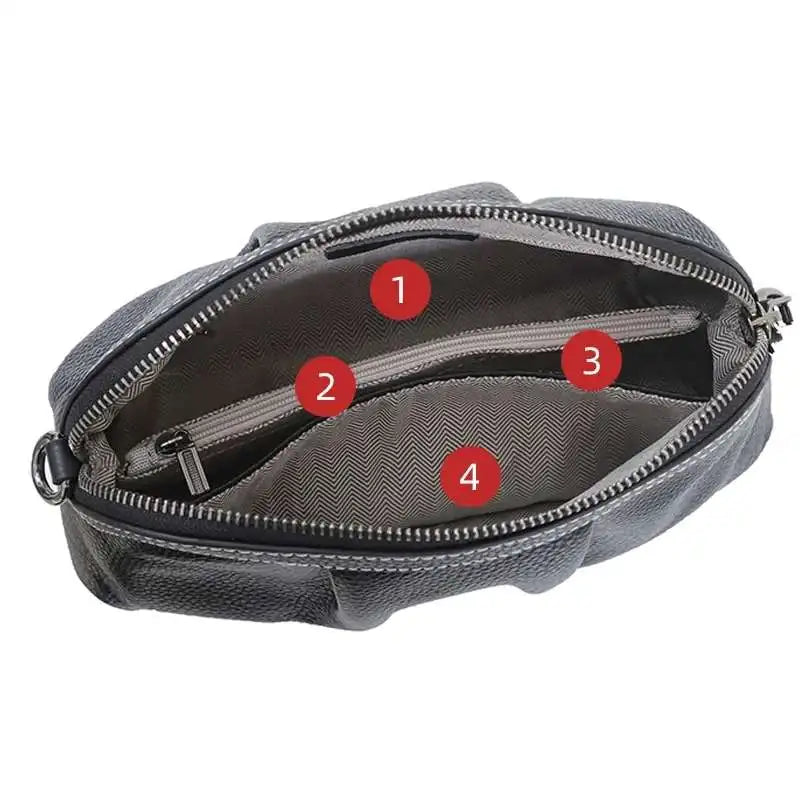 New Model Women Messenger Bag 100% Genuine Leather High Quality Small Hobos