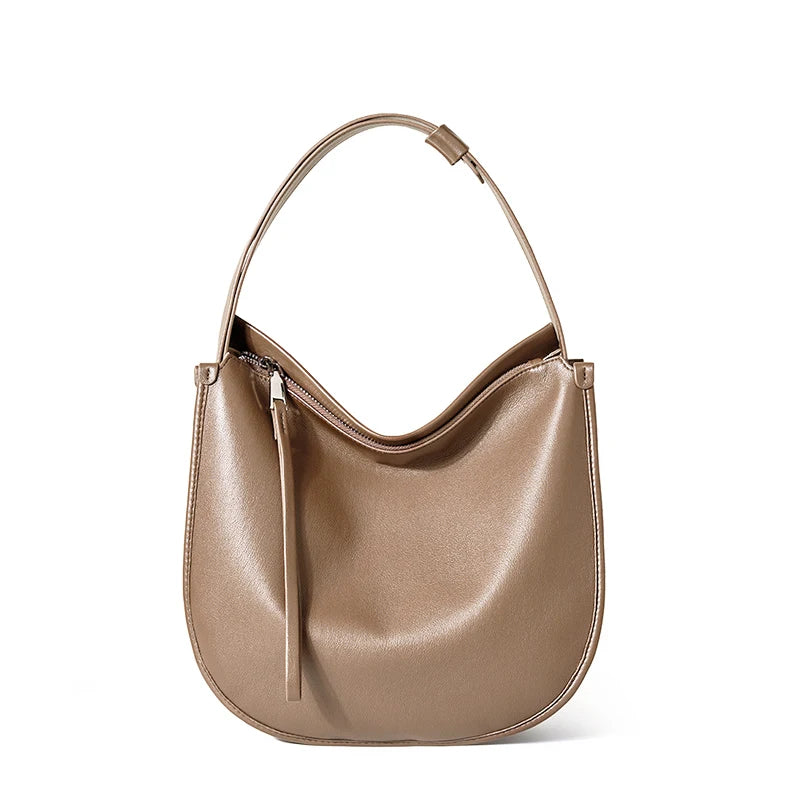 Women's Simple Fashion Designer Messenger Bag Genuine Leather Shoulder