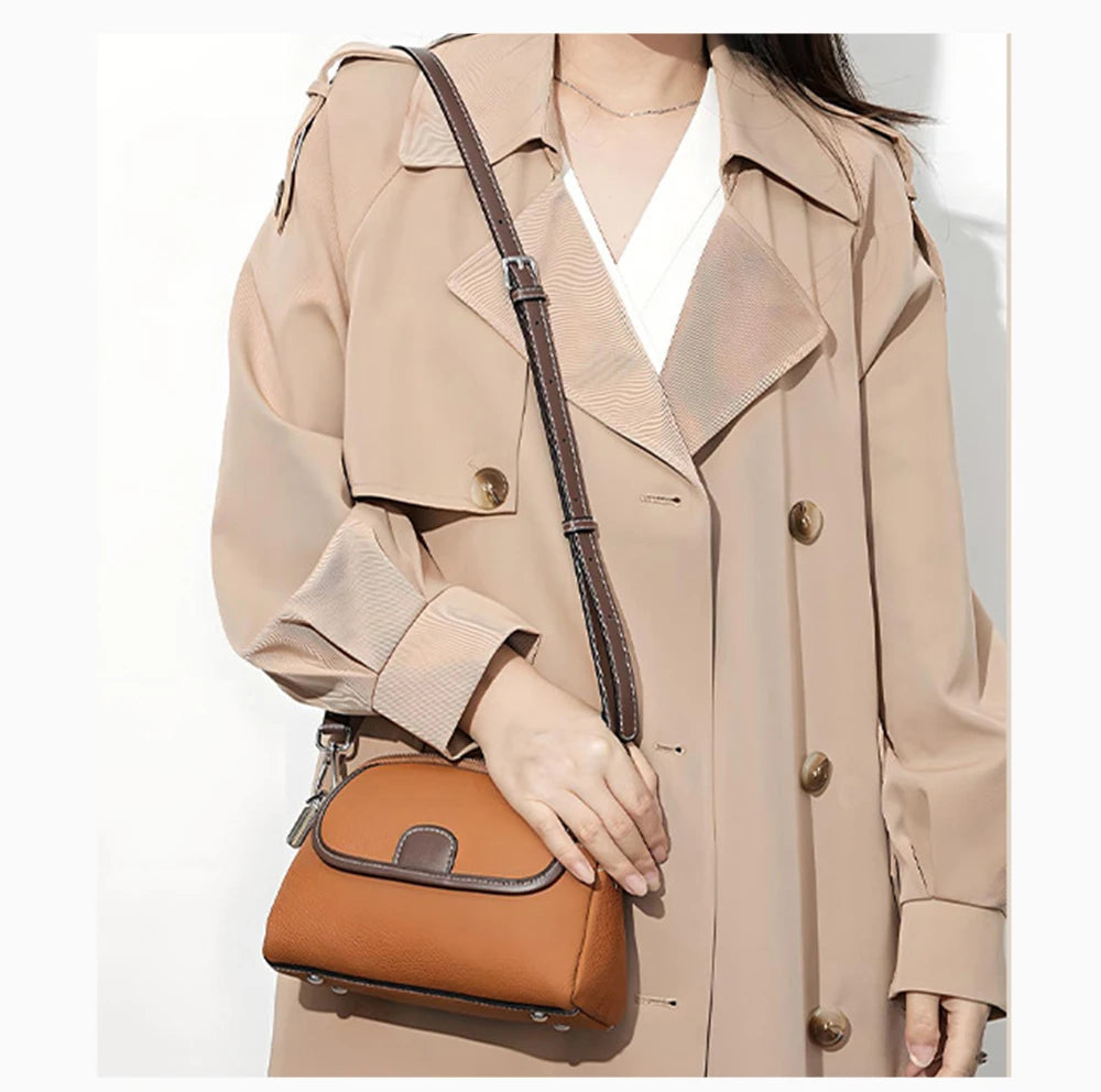 Genuine Leather Women's Handbag Small Tote Bag Female Crossbody Fashion Lady Shoulder Handbags