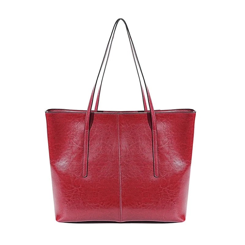 New Women Handbag 100% Genuine Leather Ladies Shoulder Purse Ladies