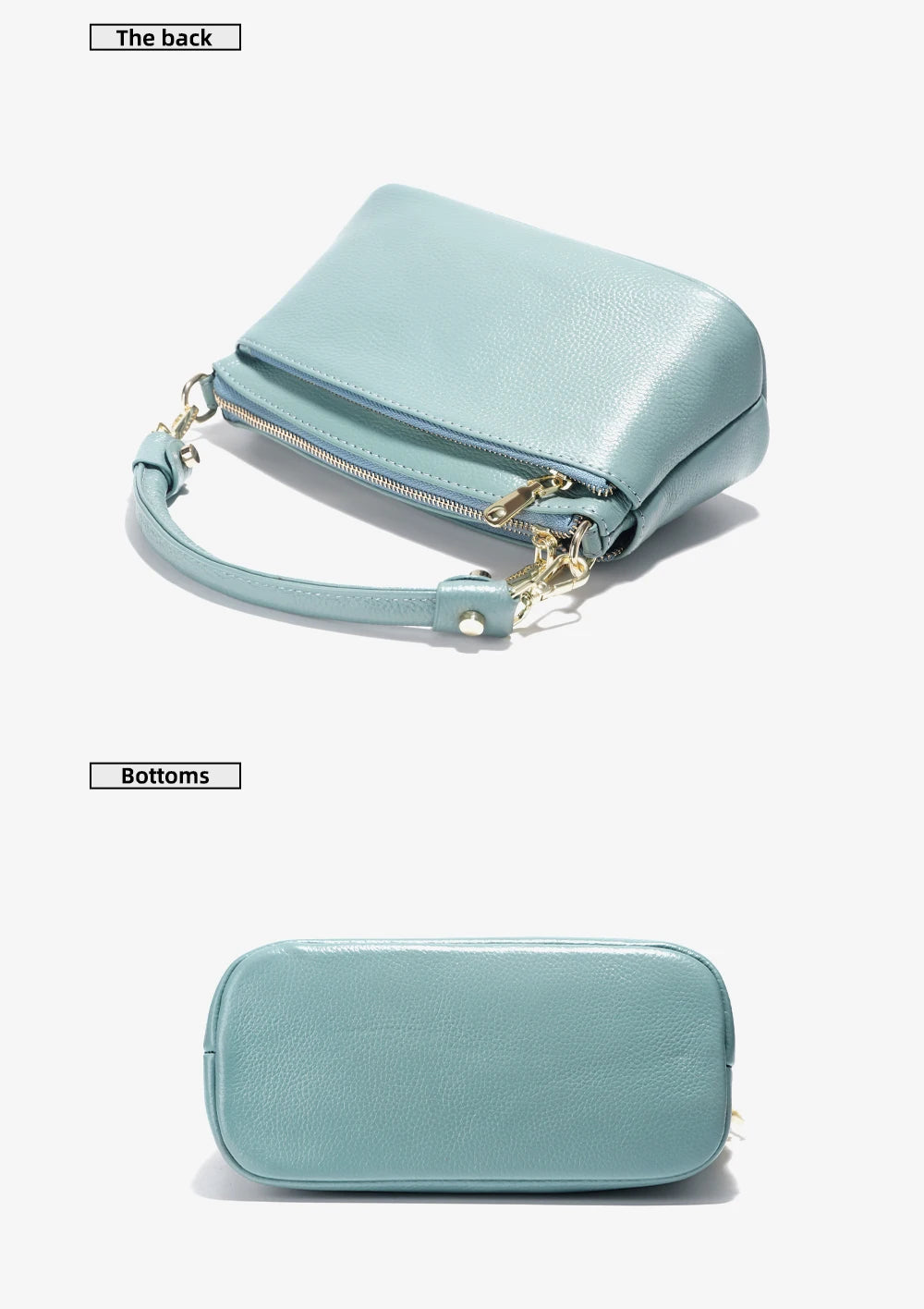 Women  Bag Soft Genuine Leather Zipper Cowhide Leather Shoulder Bag Ladies Crossbody