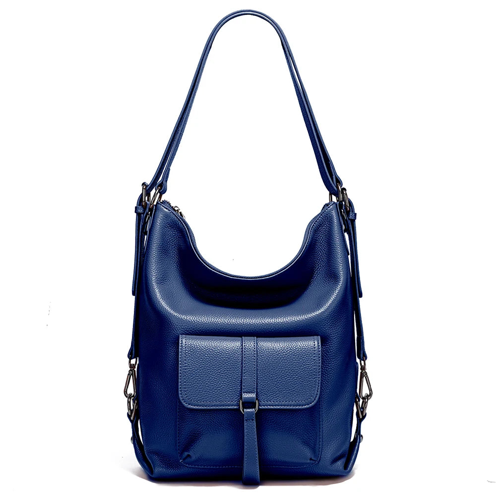 Stylish Women Shoulder Bag 100% Genuine Leather Large Capacity Handbag Multifunction
