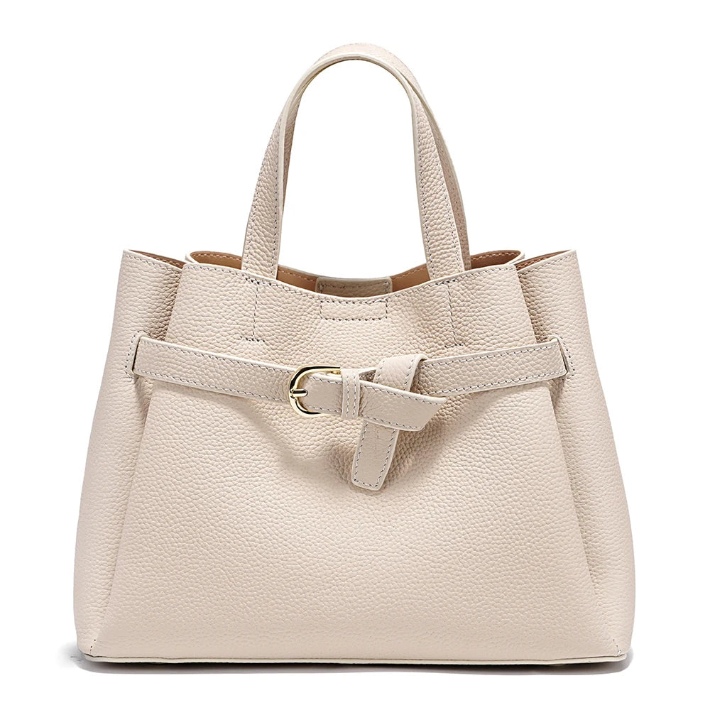 Fashion Genuine Leather Top-handle Bag For Women Luxury Designer Crossbody Bag Zipper