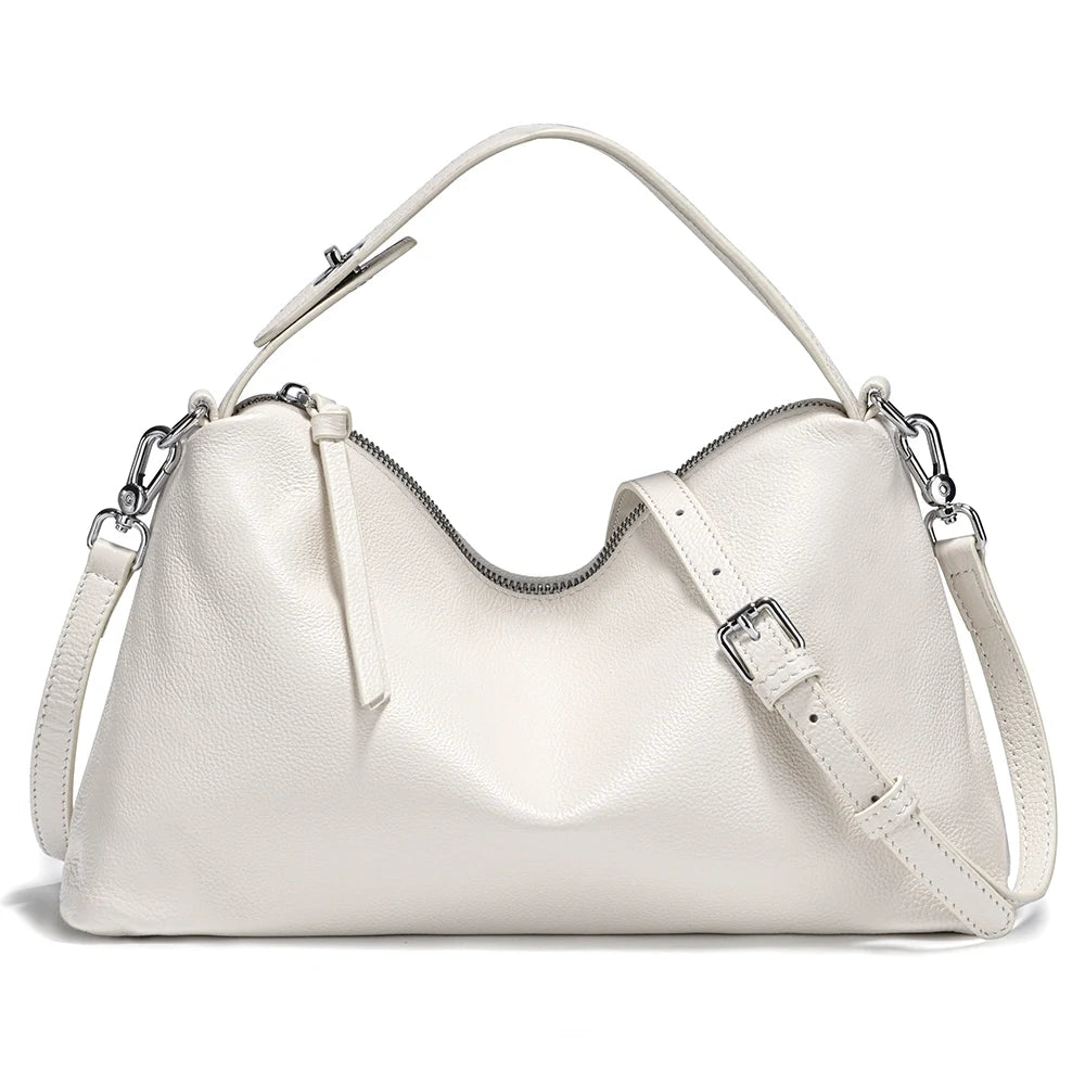 Genuine Leather Tophandle Bag Fashion Hobo Bag Women Shoulder Handbag Crossbody Designer Elegant