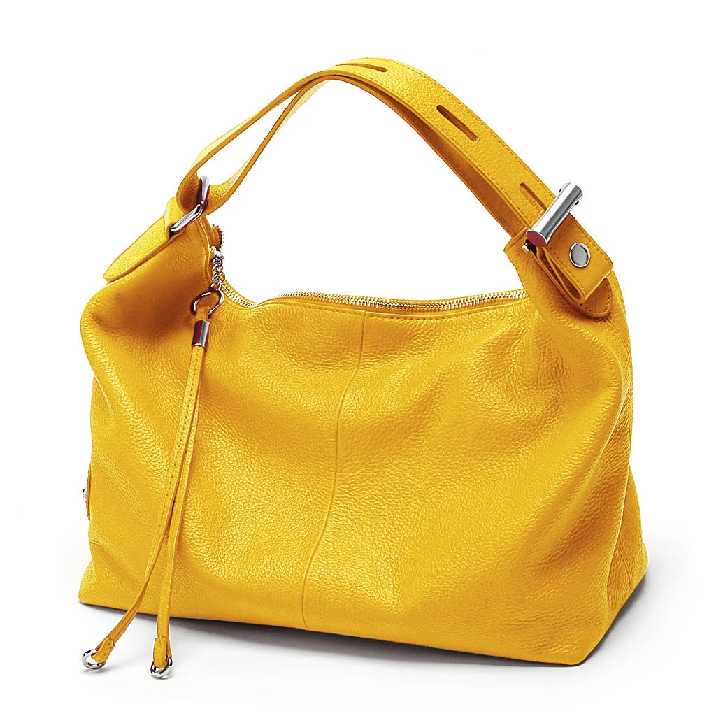 100% Genuine Leather Large Women Top Handle Shoulder Bag Tote Handbag Purse Leather Hobo Bag