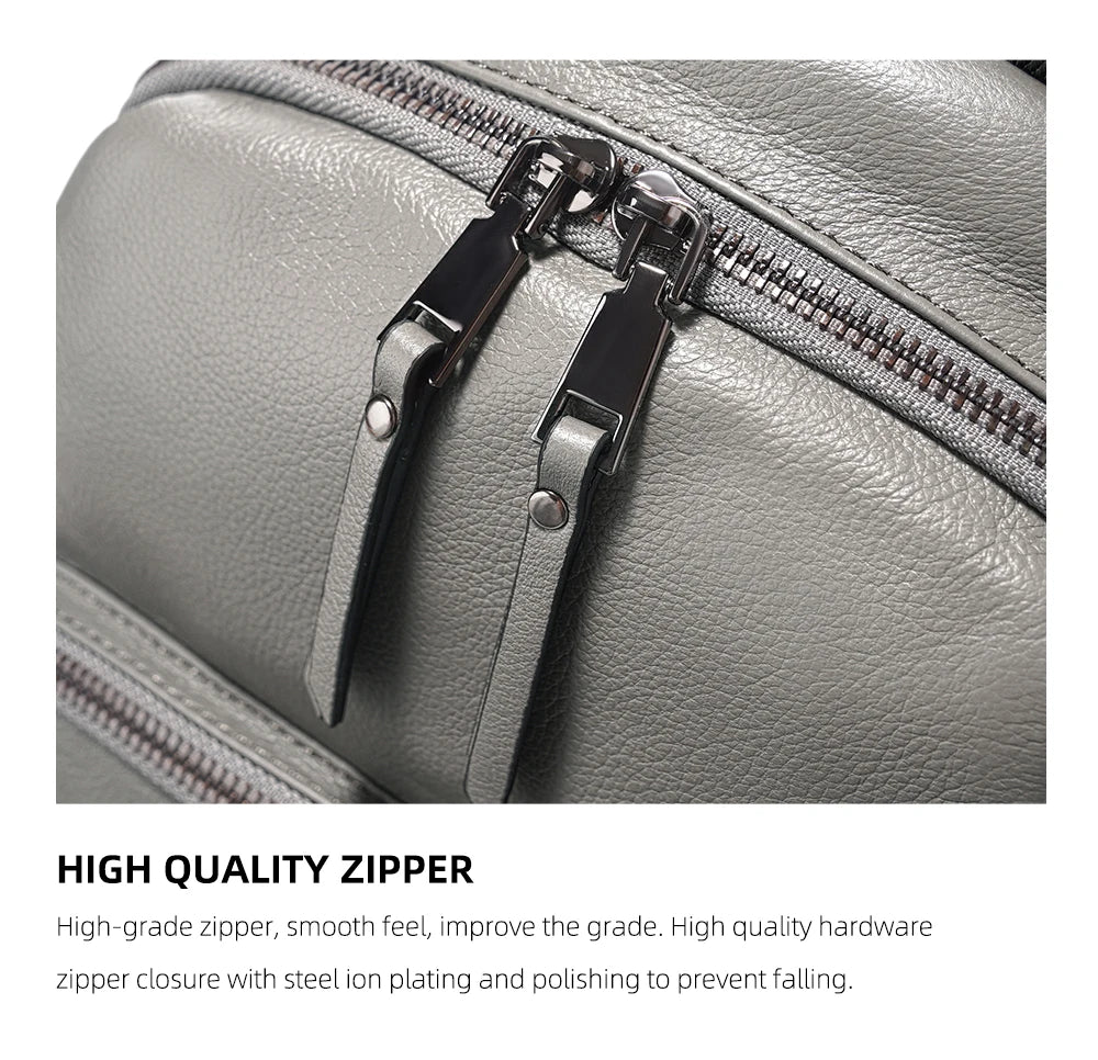 New Genuine Leather Women's Backpack Knapsack Multi-pocket Shoulder
