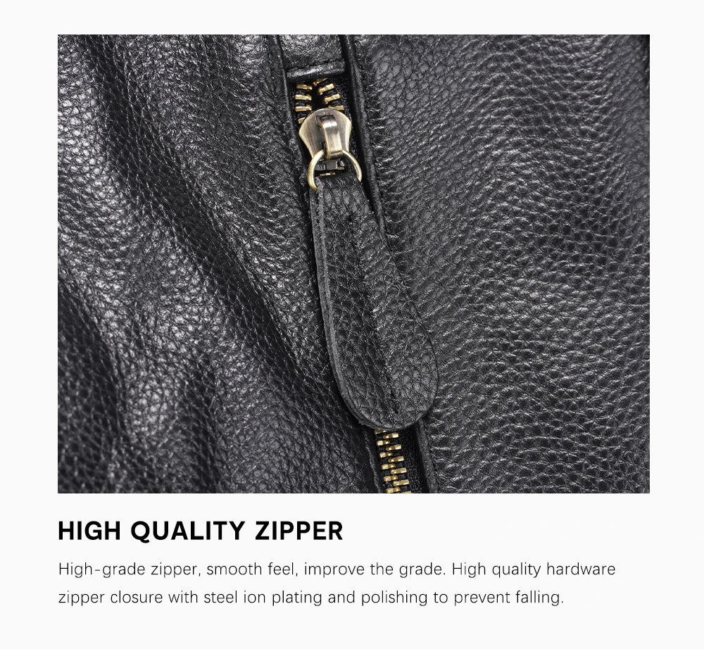 Vintage Genuine Leather Backpack for Women Anti-Theft Large Capacity