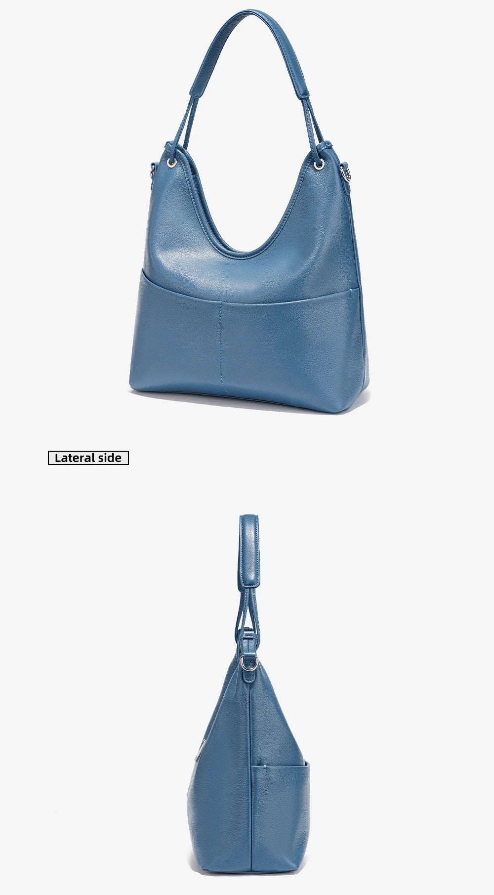 Genuine Leather Women's Handbag Luxury Hobo Bag Large Capacity