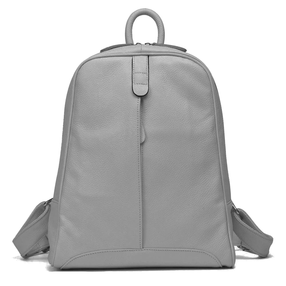 100% Soft Genuine Leather Fashion Women Backpack Casual