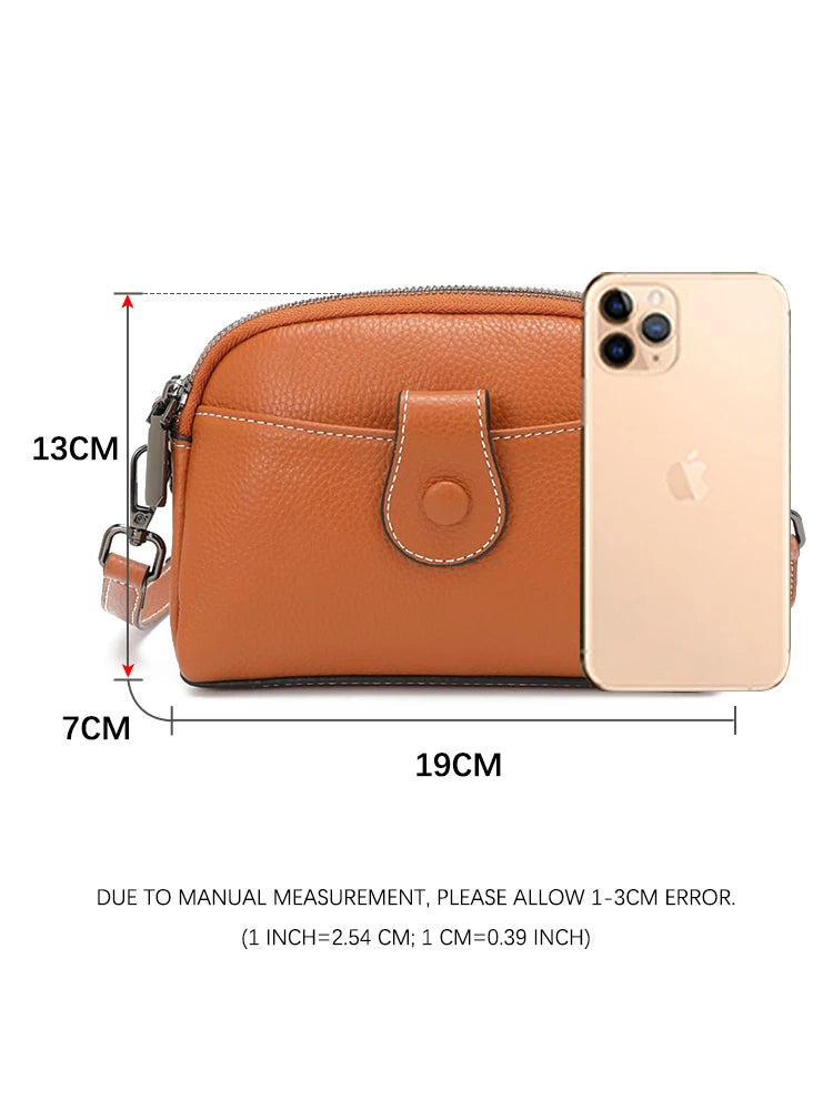 Women Casual Soft Leather Bag Mini Small Crossbody Female Shell Phone Shoulder Bags