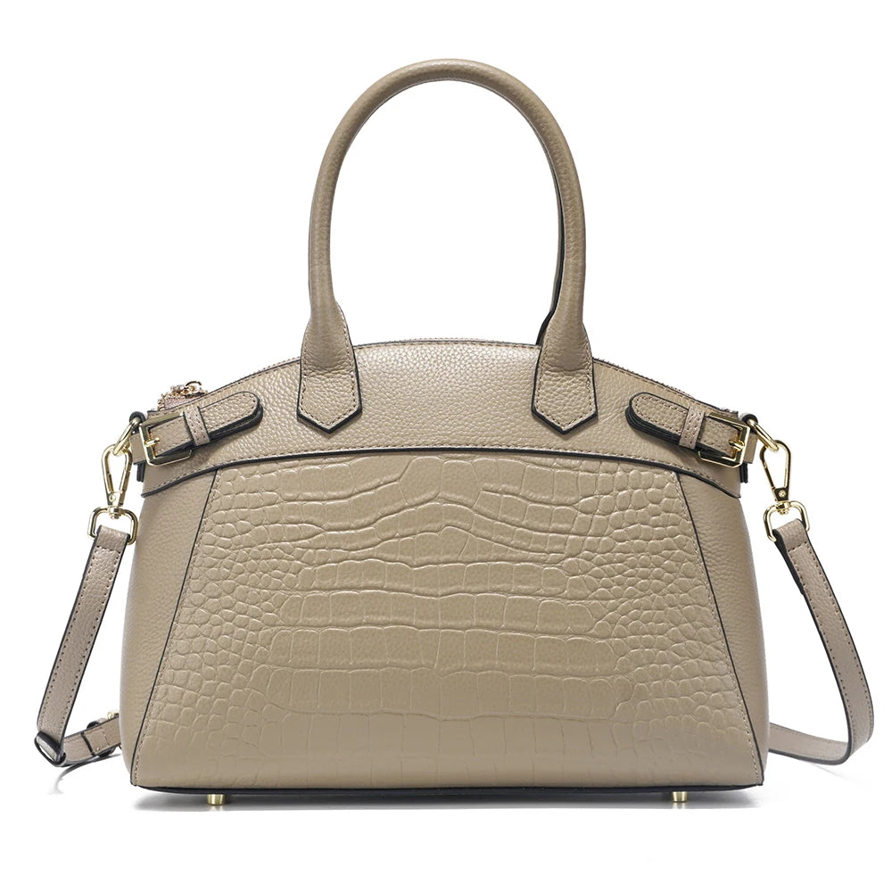 Women's Large Capacity Genuine Leather Tote Shoulder Bag Luxury Retro