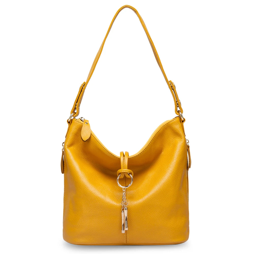 Elegant  Women Shoulder Bag 100% Genuine Leather Hobo Handbag Lady Messenger Bag