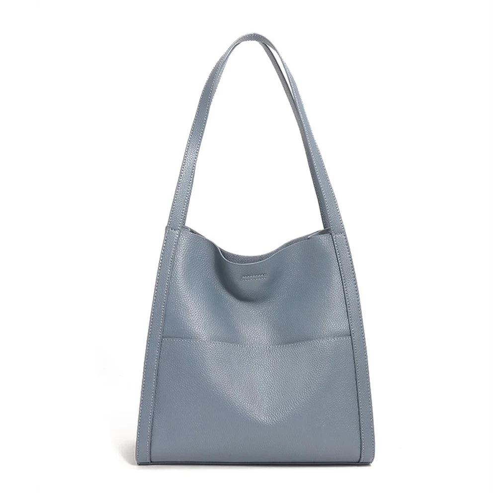 Genuine Leather Totebag Shoulder Bag Large Capacity Shopper Luxury Women's