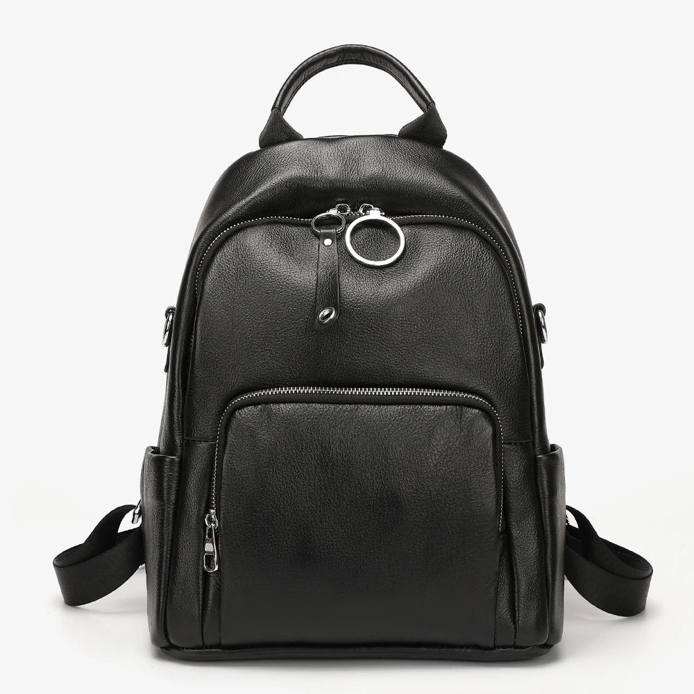 Leather Backpack For Women Anti Theft Satchel