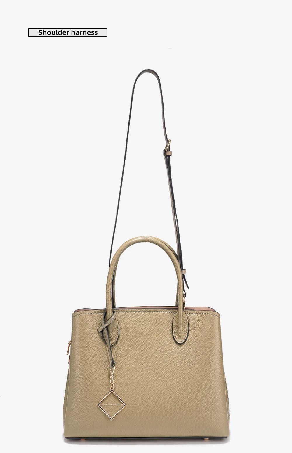 Women's Genuine Leather Satchel Handbag Large Shopper Designer Shoulder Bag Large Cross-body