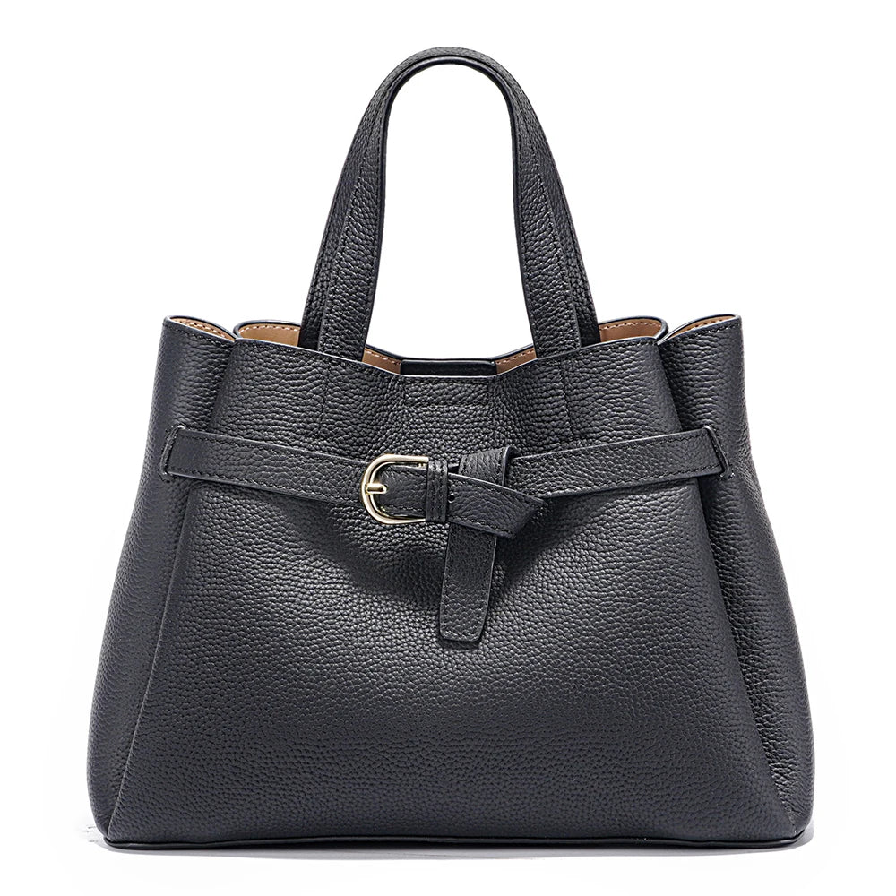 Fashion Genuine Leather Top-handle Bag For Women Luxury Designer Crossbody Bag Zipper