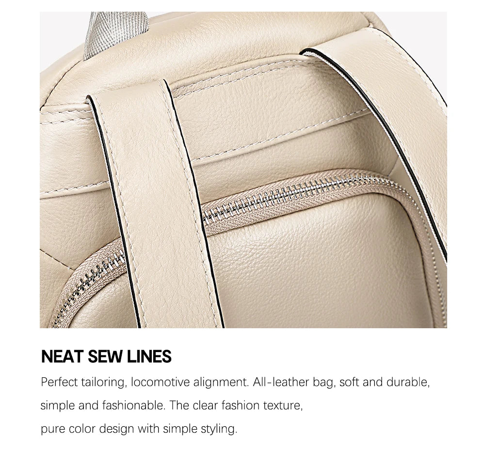 Leather Backpack For Women Anti Theft Satchel