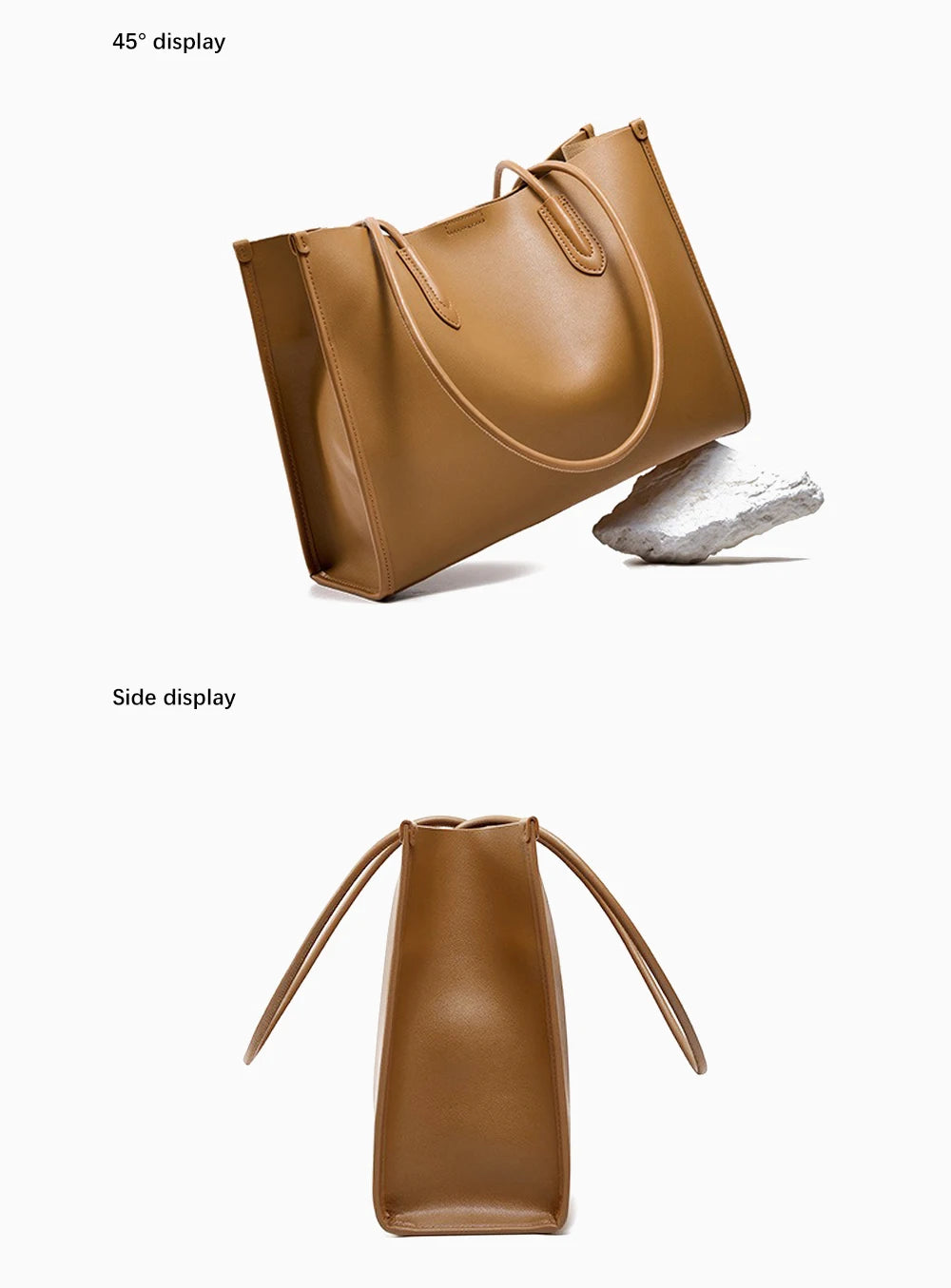 New Women OL Handbag Genuine Leather Ladies Shoulder Purse Big Tote Bag