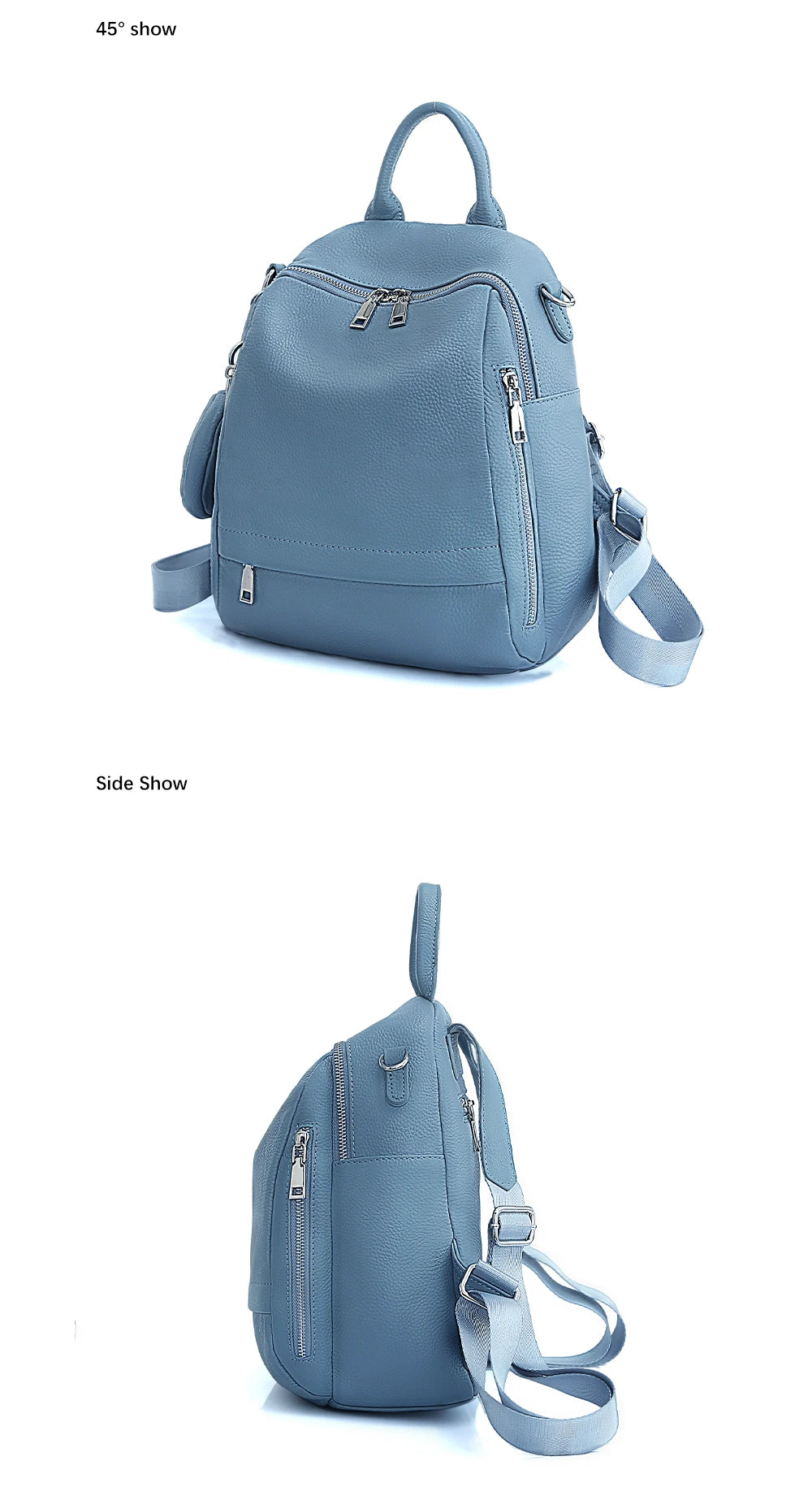 Women's Genuine Leather Backpack High-Quality Bag Travel Female