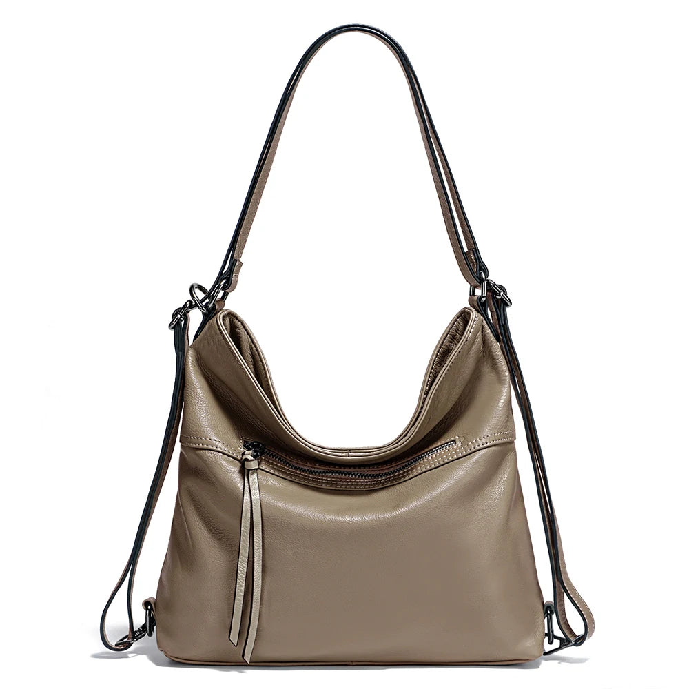 Fashion Women Shoulder Bag 100% Genuine Leather Large Capacity Designer Handbag Hobo