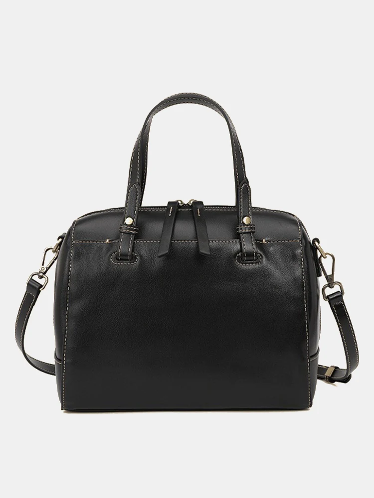 Genuine Leather Vintage Designer Handbag For Women Large Capacity Shoulder Bag