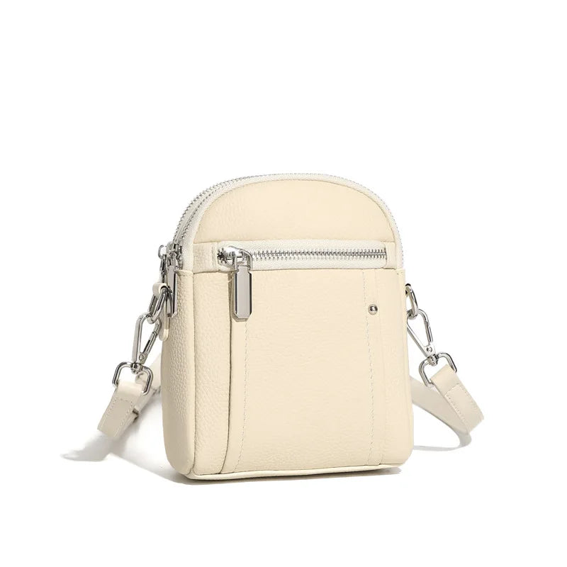 100% Genuine Leather Fashion Women Crossbody Bag Practical Phone Purse Small