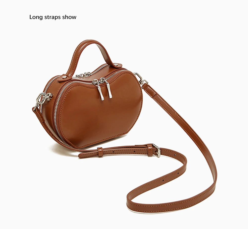 Women's Simple Luxury Brand Solid Color Burgundy Bag Designer Leather Handbag