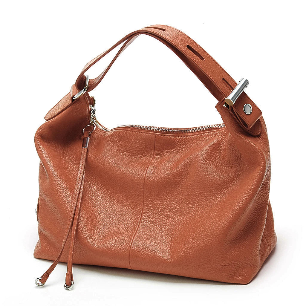 100% Genuine Leather Large Women Top Handle Shoulder Bag Tote Handbag Purse Leather Hobo Bag