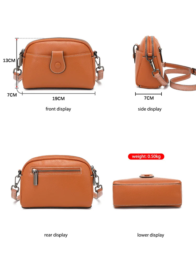 Women Casual Soft Leather Bag Mini Small Crossbody Female Shell Phone Shoulder Bags