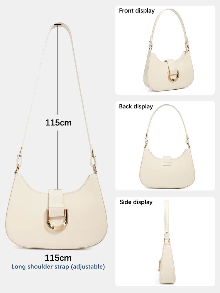 Women's Charming Leather Shoulder Bag Luxury Designer Handbag with Top Handle Crossbody