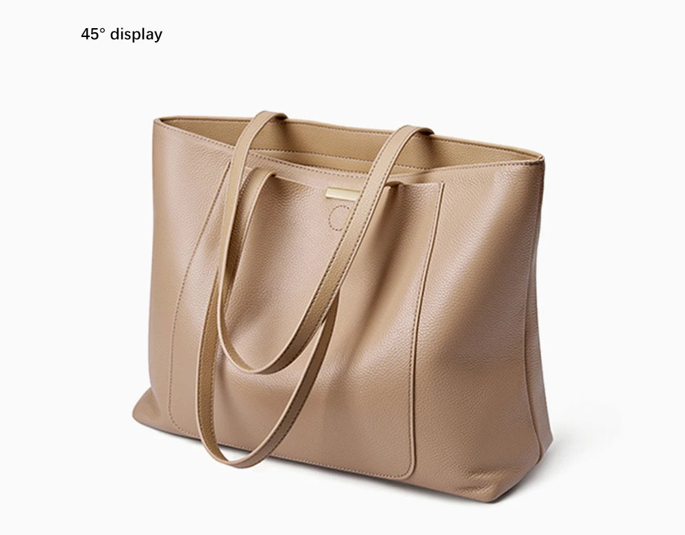 Genuine Leather Women's Tote Handbag Large Shoulder Bag