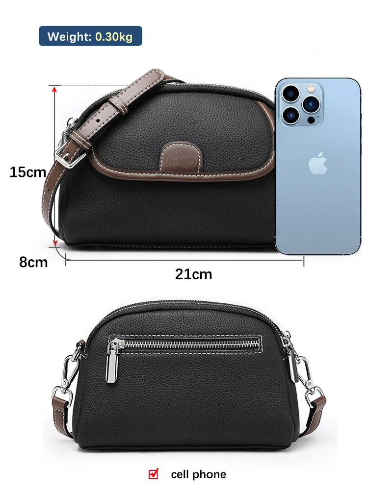 Genuine Leather Women's Handbag Small Tote Bag Female Crossbody Fashion Lady Shoulder Handbags