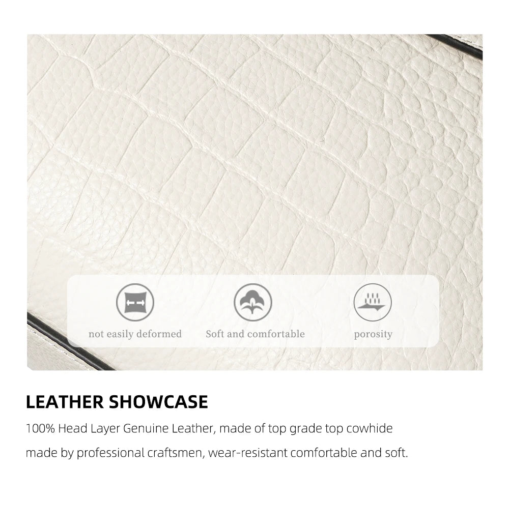 Ladies Cow Skin Fashion Handbags Genuine Leather Top-handle Bag For Work Luxury Designer