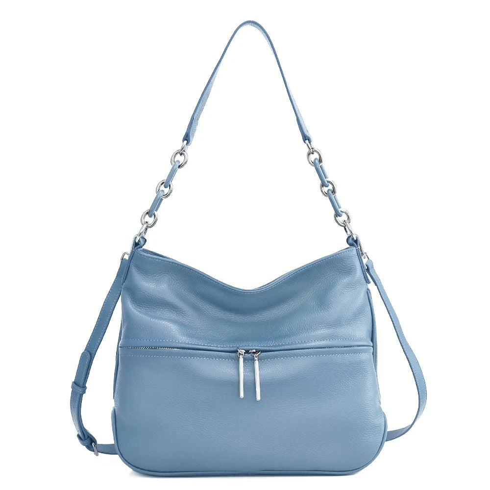Women's shoulder bag made of genuine leather