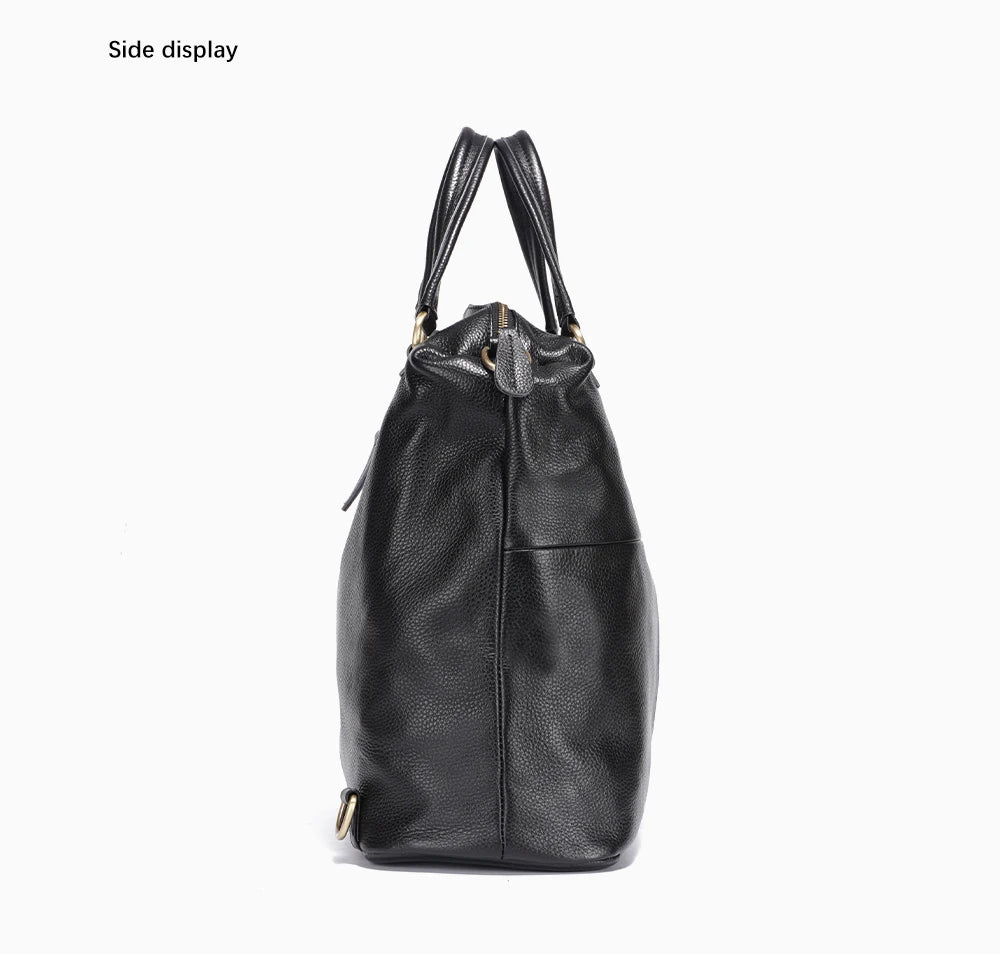 Vintage Genuine Leather Backpack for Women Anti-Theft Large Capacity