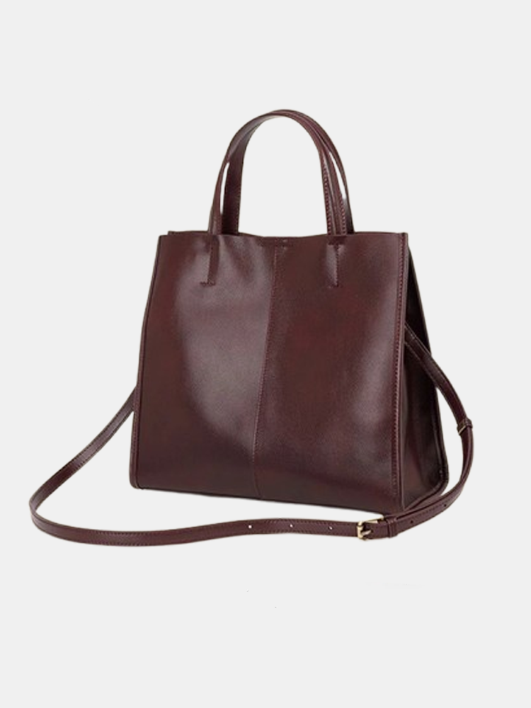 Genuine Leather New Simple Shoulder Bag Large Capacity Shopper Luxury Casual