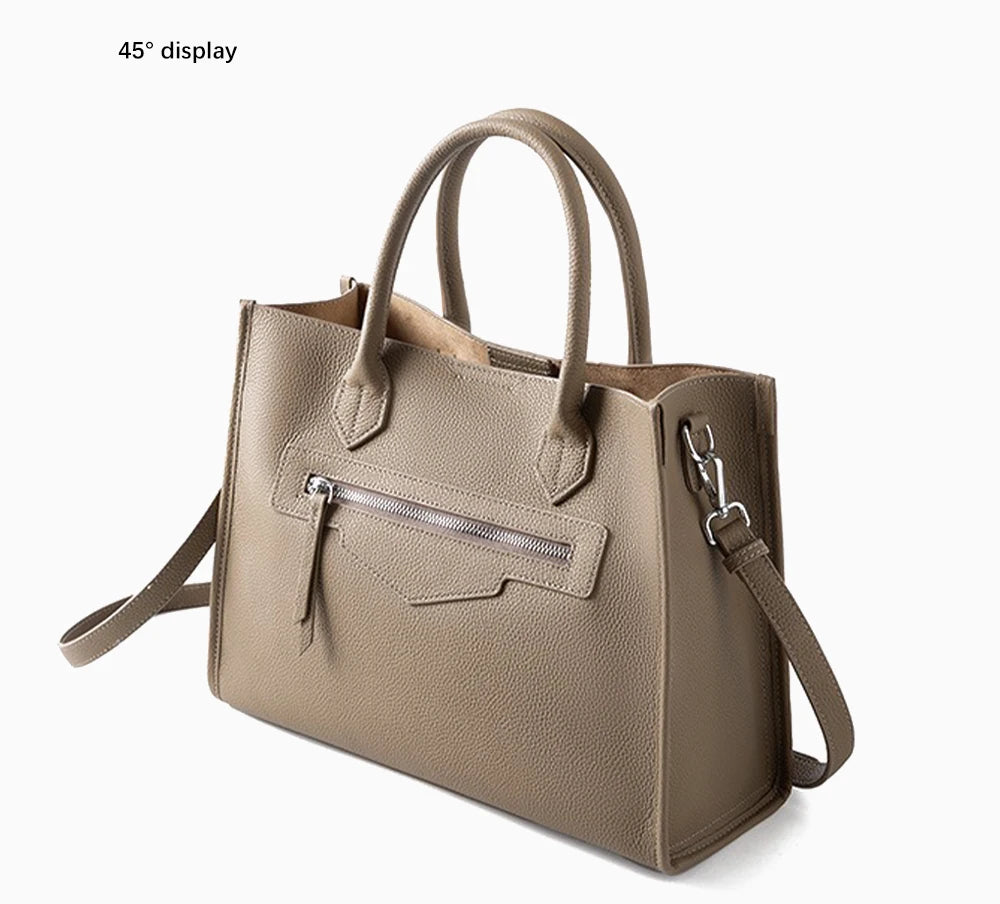 Women Large Tote Bag Genuine Leather Shoulder Bag Ladies Crossbody Bag