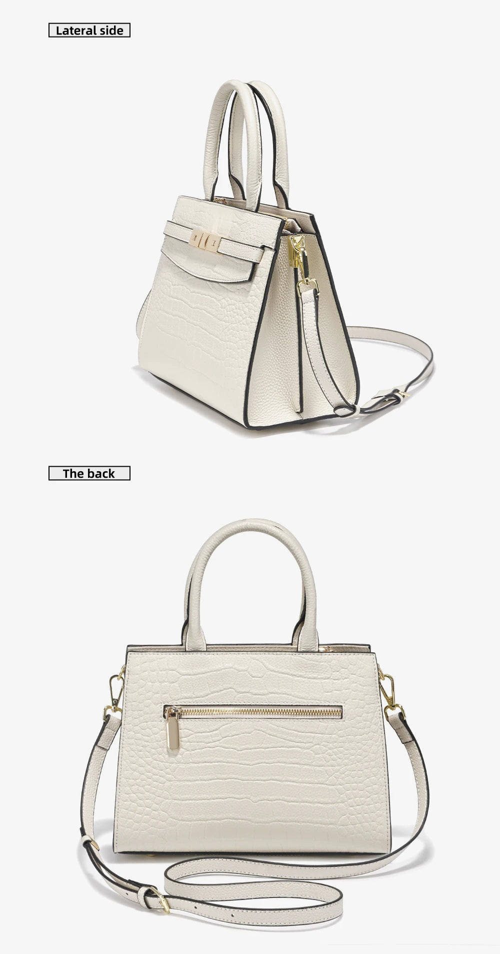 Ladies Cow Skin Fashion Handbags Genuine Leather Top-handle Bag For Work Luxury Designer
