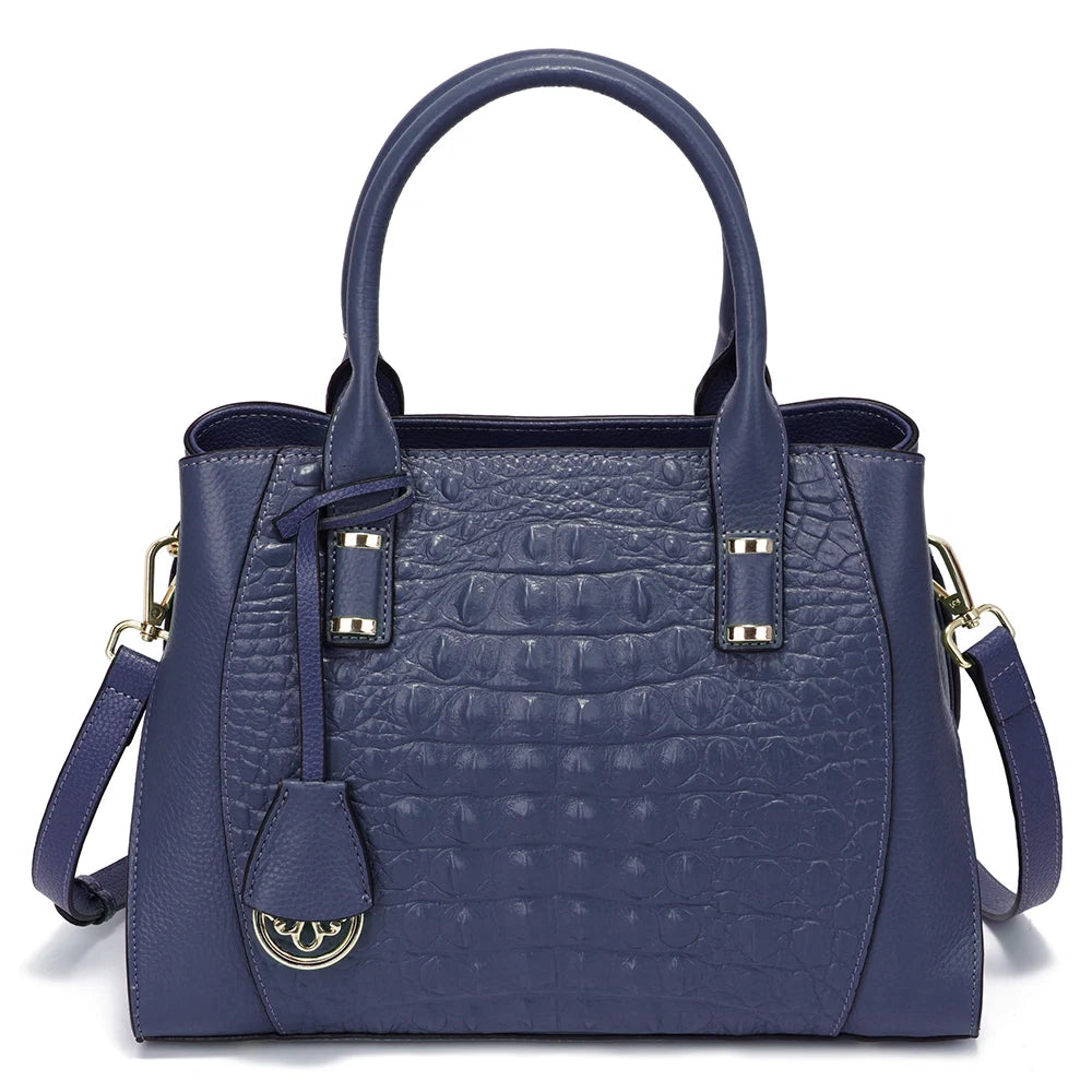 Fashion Women Alligator Handbags Genuine Leather Top-handle Bag Luxury Designer