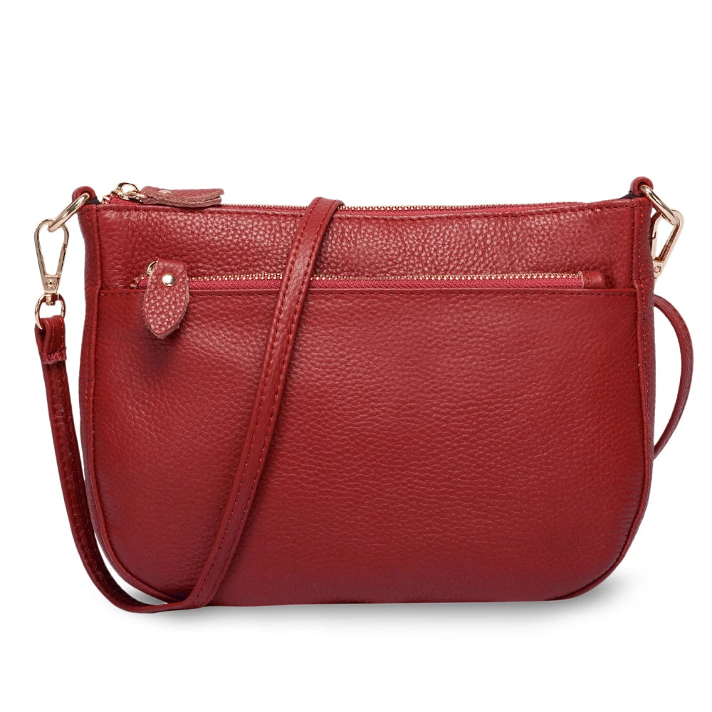 Fashion Women Crossbody Bag 100% Genuine Leather  Handbag Small Flap Bags