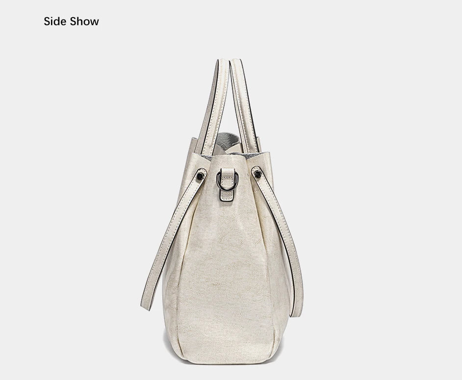 Fashion Large Capacity Women's Handbag 100% Genuine Leather