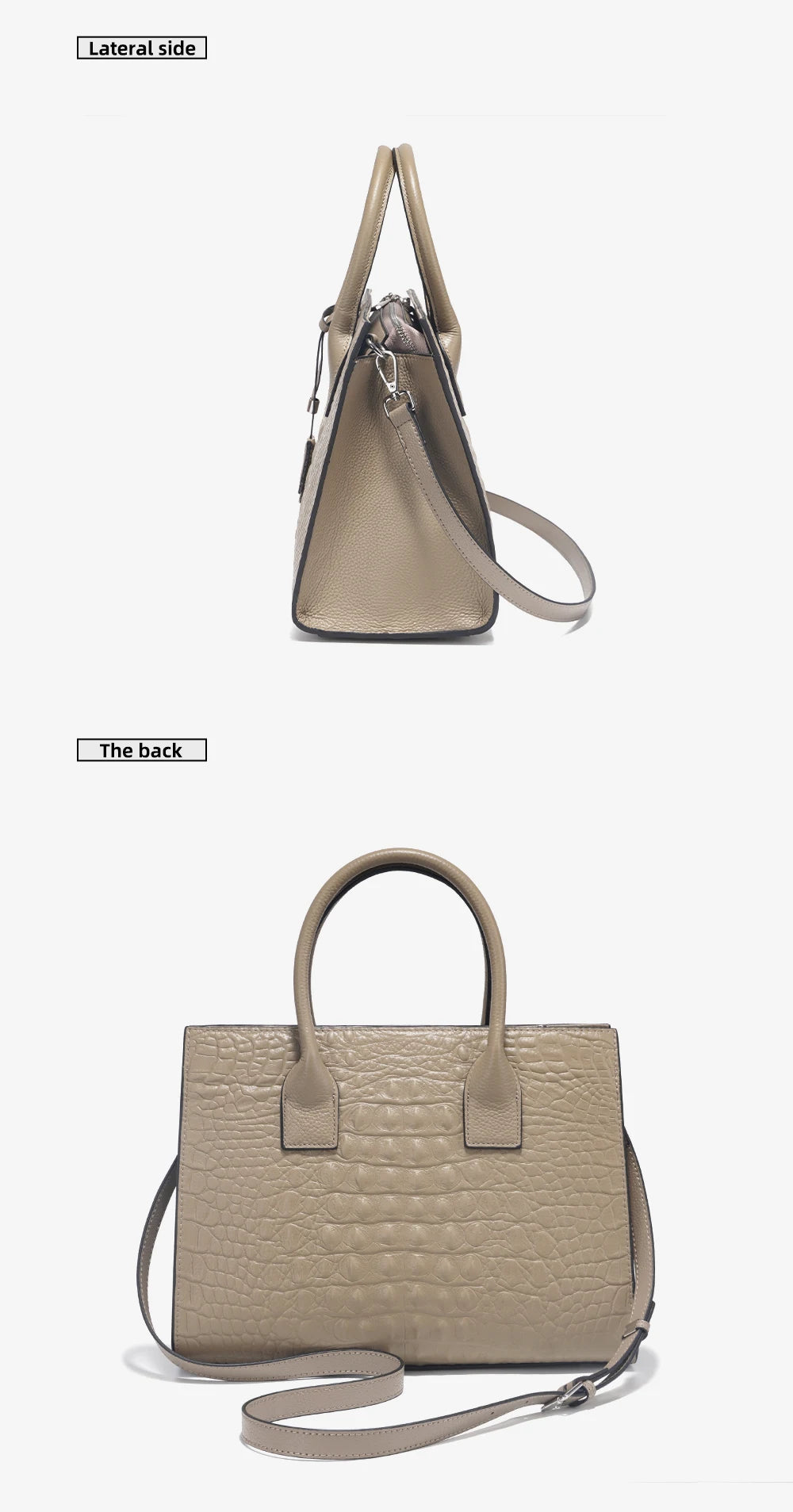 Large Tote Handbag for Women Genuine Leather Cowhide Shoulder Bag with Top Handle Trendy Fashion